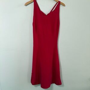August Silk Bold Red Mini Dress